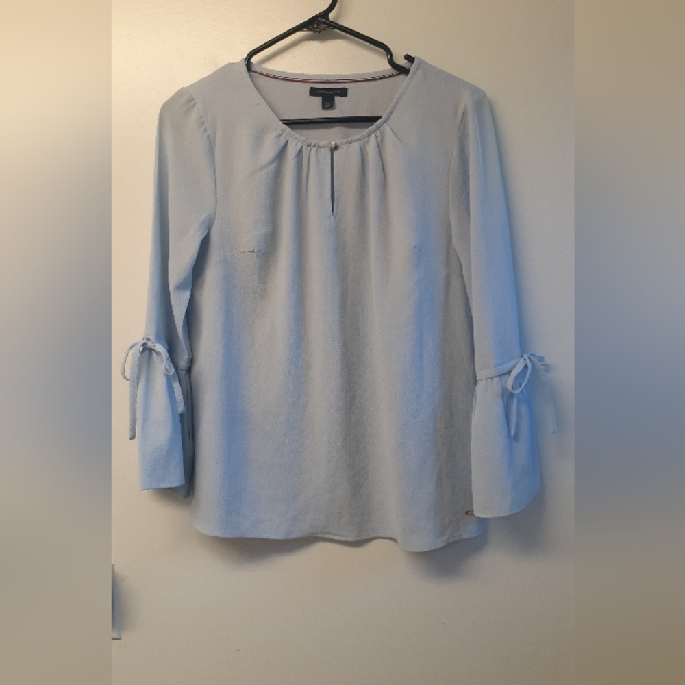 Pale blue Tommy Hilfiger top - size small